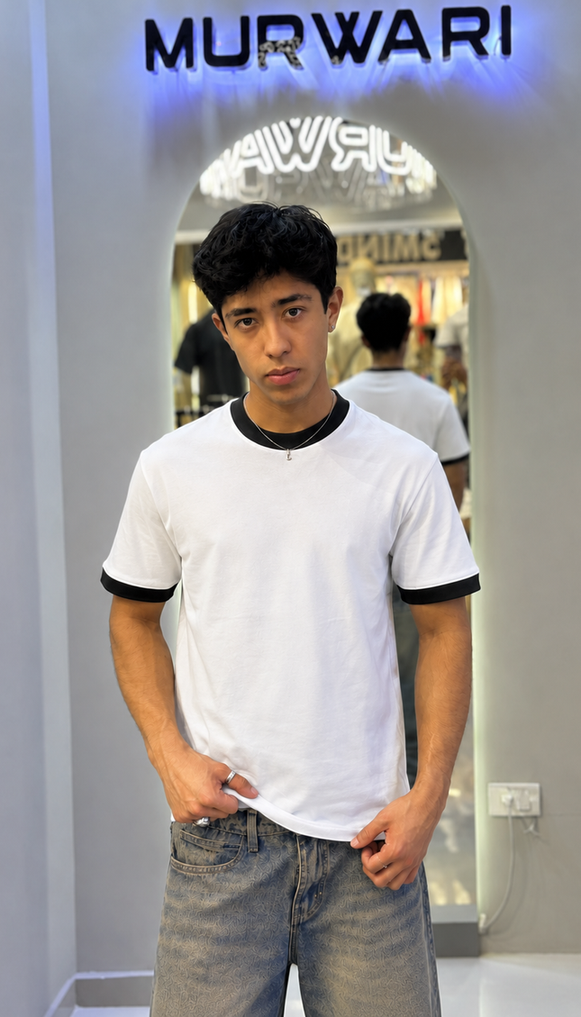 Baby Tee Blanco / Negro