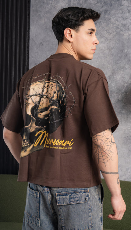 Polo Boxy Cráneo Marrón