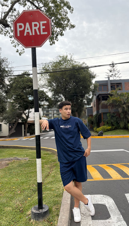 Polo Oversize Art Azul