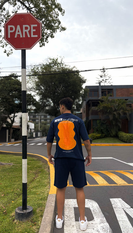 Polo Oversize Art Azul