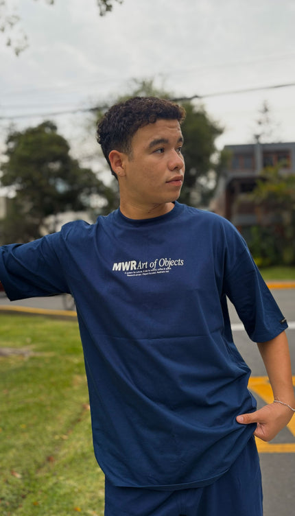 Polo Oversize Art Azul