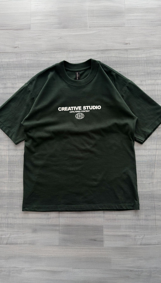 Polo Overbox Lead Verde Botella