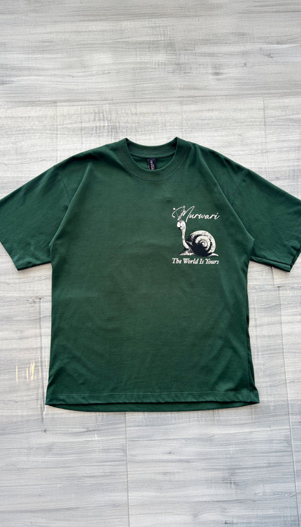 Polo Overbox Caracol Verde botella