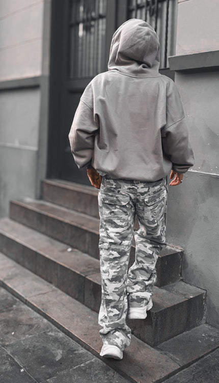 Pantalón Cargo Camuflaje Plomo