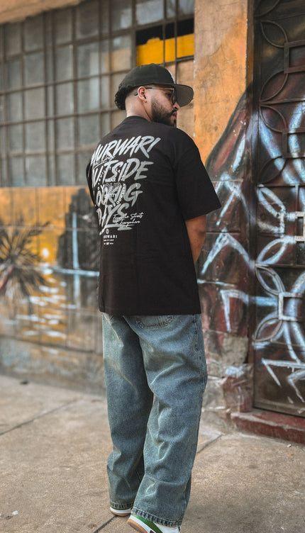 Polo Oversize  Outside Tee Negro
