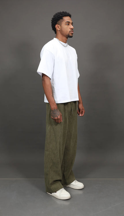 Corduroy Pants Verde olivo