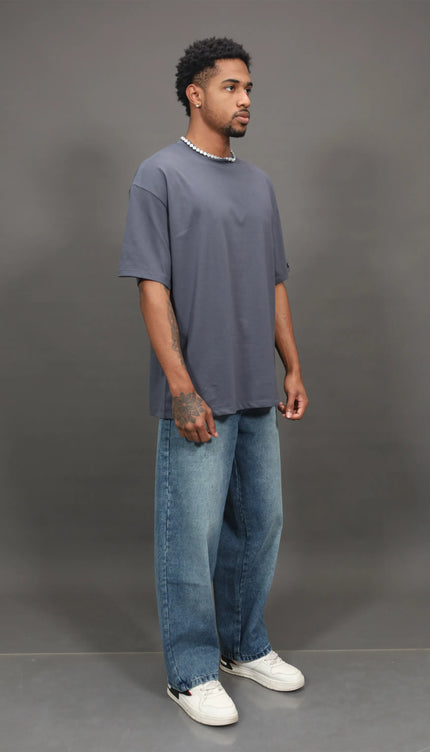 Básico Oversize Plomo escolar