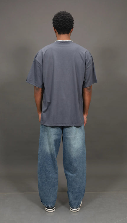 Básico Oversize Plomo escolar