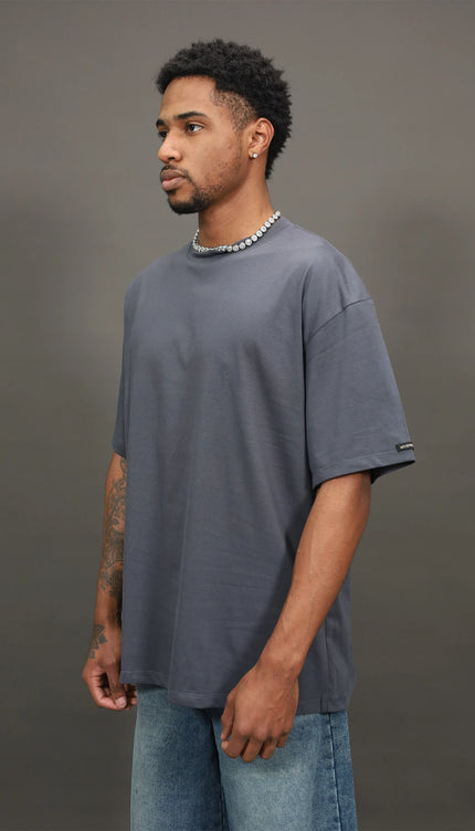 Básico Oversize Plomo escolar