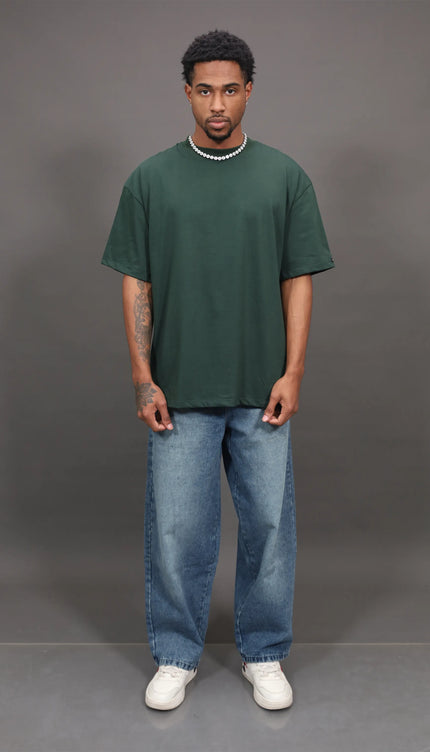 Básico Oversize Verde botella