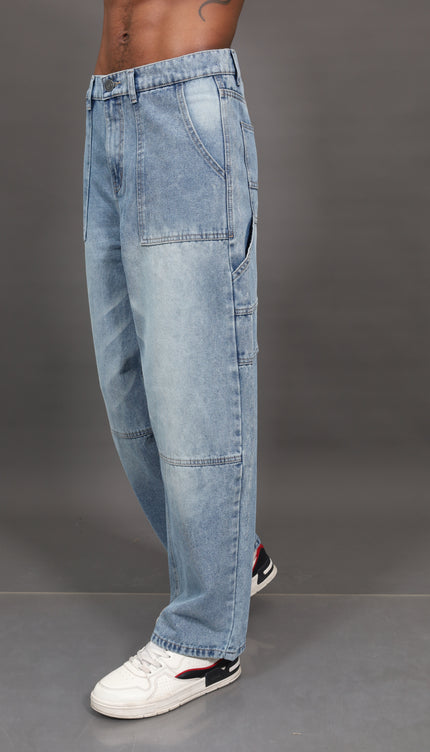 Carpintero baggy Celeste