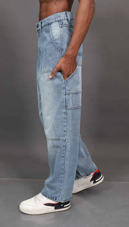 Carpintero baggy Celeste