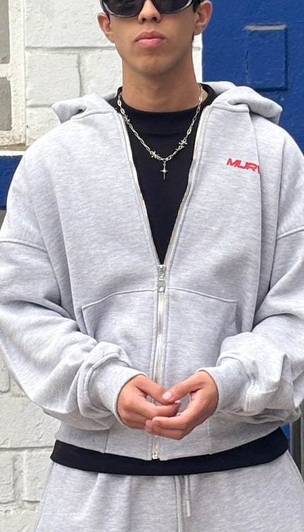 Hoodie Zip Murwari 3D Melange