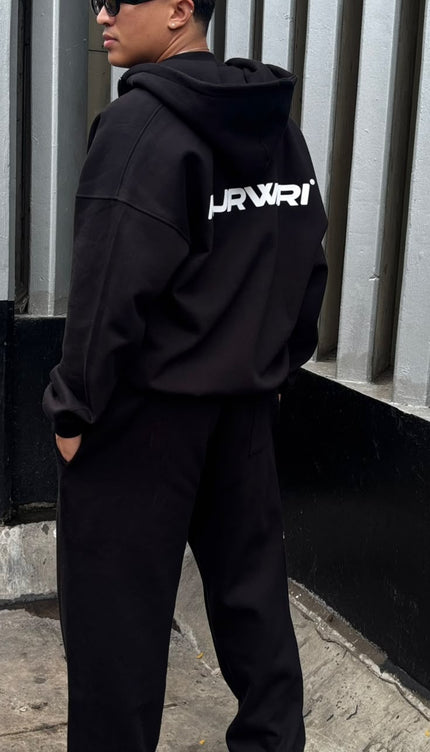 Hoodie Zip Murwari 3D Negro