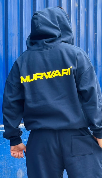 Hoodie Zip Murwari 3D Azul