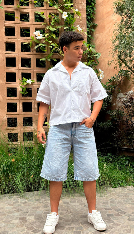 Camisa Boxy Fit Dot Blanco