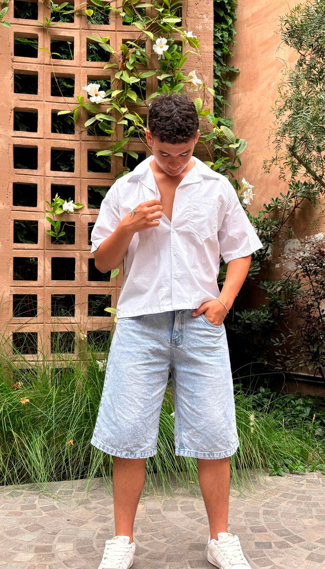 Camisa Boxy Fit Dot Blanco