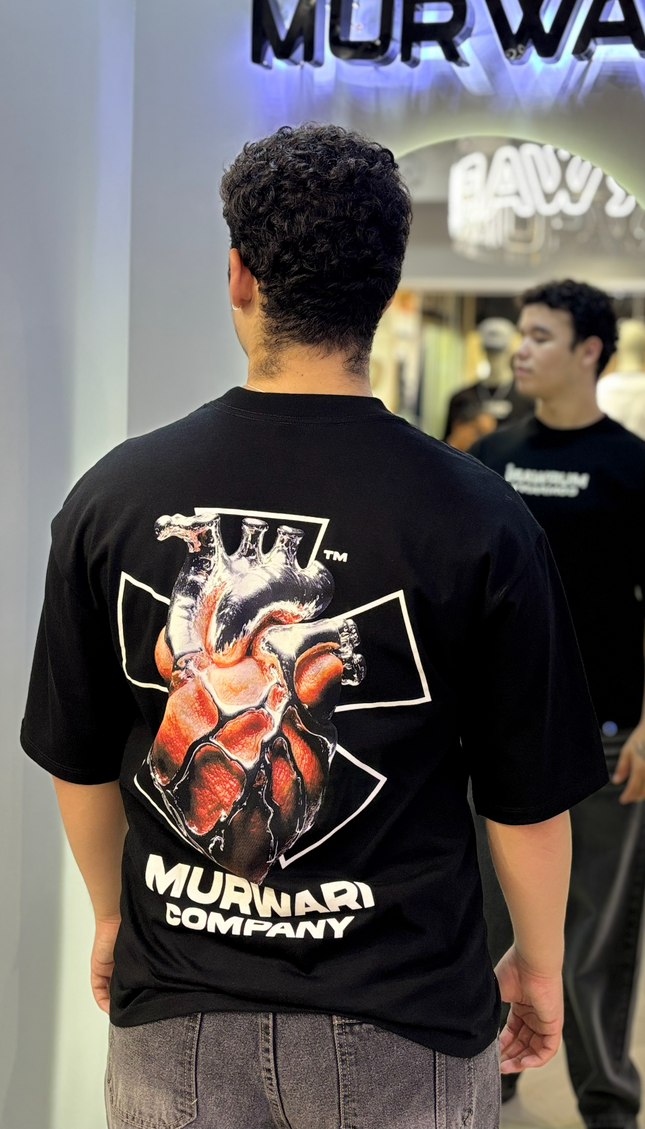 Polo Overbox Heart Negro