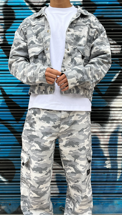 Casaca Camuflaje Plomo