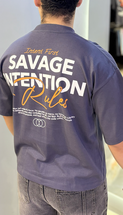 Polo Boxy Savage Plomo Escolar