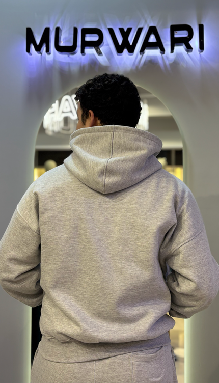 Hoodie Zip Básica Melange