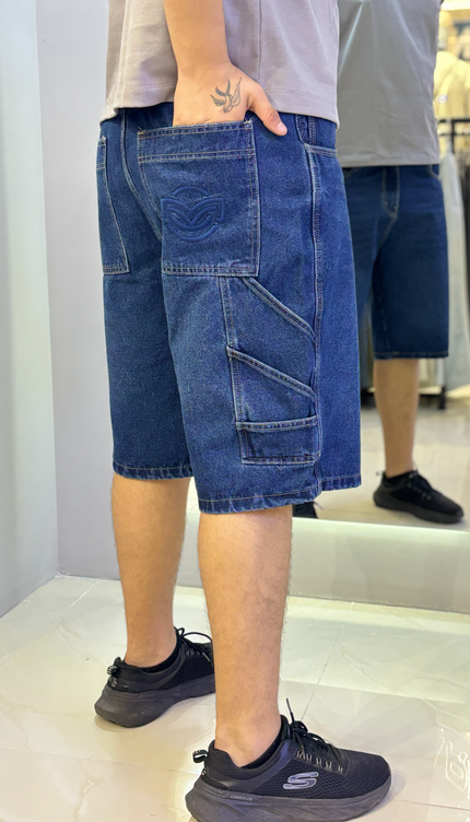 Jorts Bordado Azul
