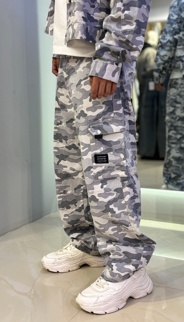 Pantalón Cargo Camuflaje Plomo