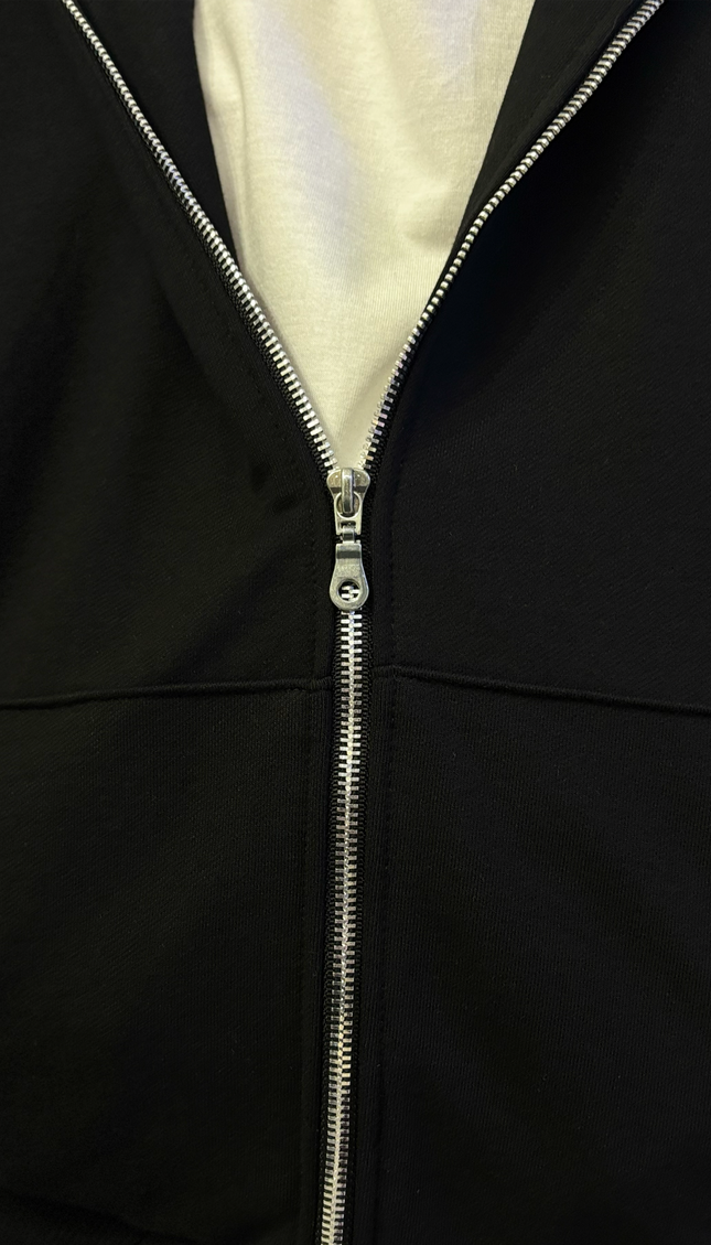 Hoodie Three Thread Pedreria Negro