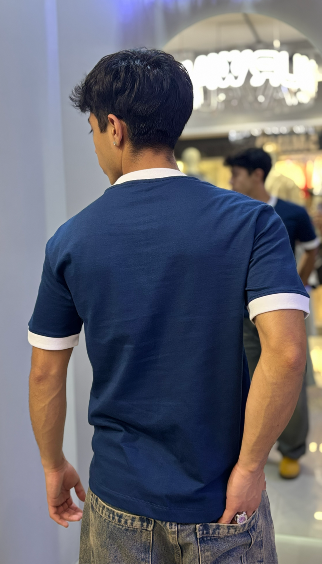 Baby Tee Azul / Blanco