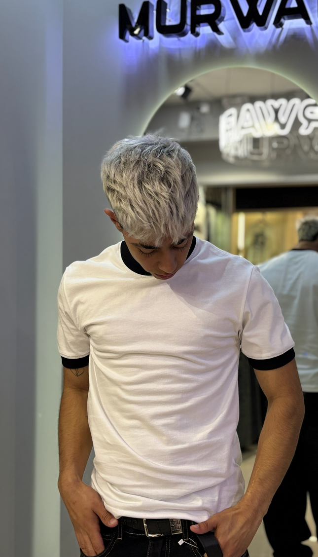 Baby Tee Blanco / Negro