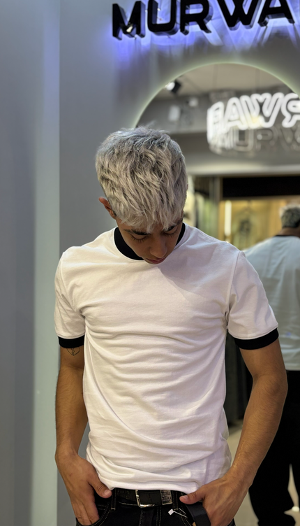 Baby Tee Blanco / Negro
