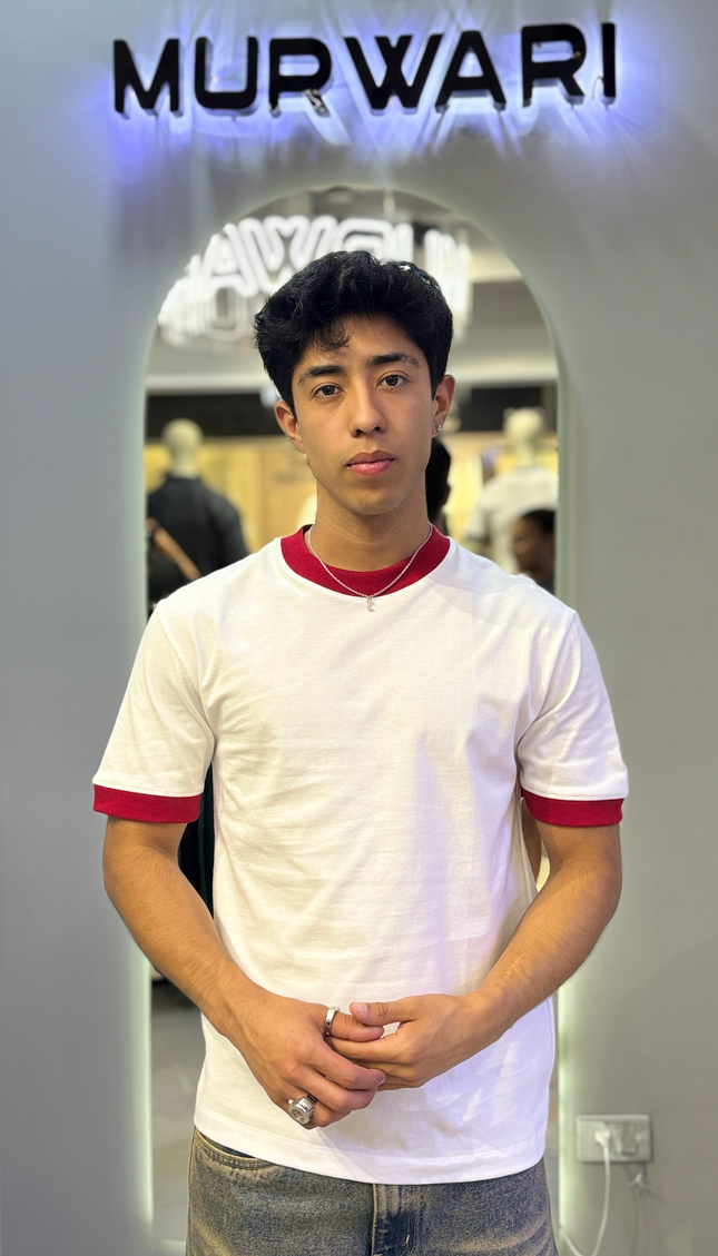 Baby Tee Blanco / Rojo