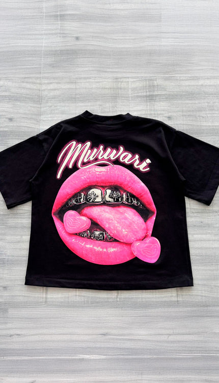 Polo Boxy Mouth Negro