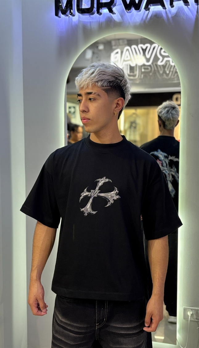 Polo Boxy Metal Negro