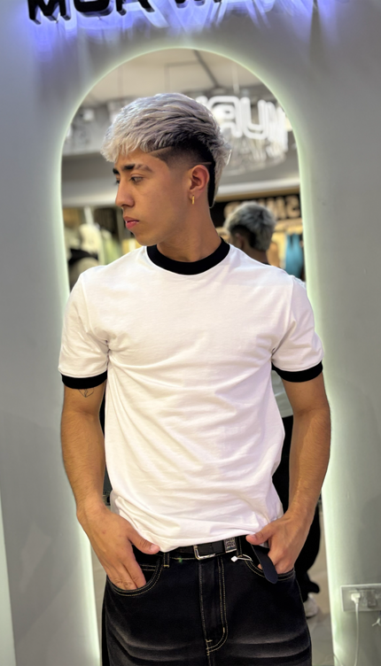 Baby Tee Blanco / Negro