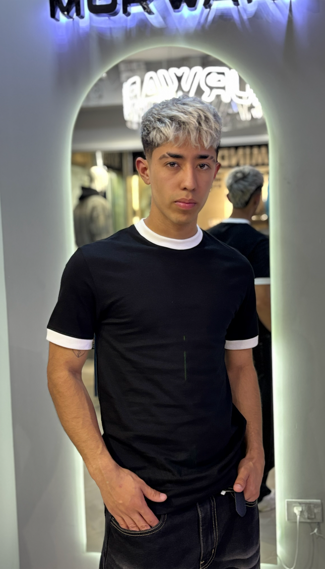 Baby Tee Negro / Blanco