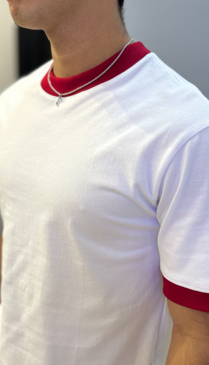 Baby Tee Blanco / Rojo