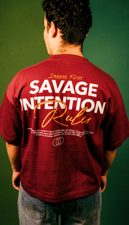 Polo Boxy Savage Guinda