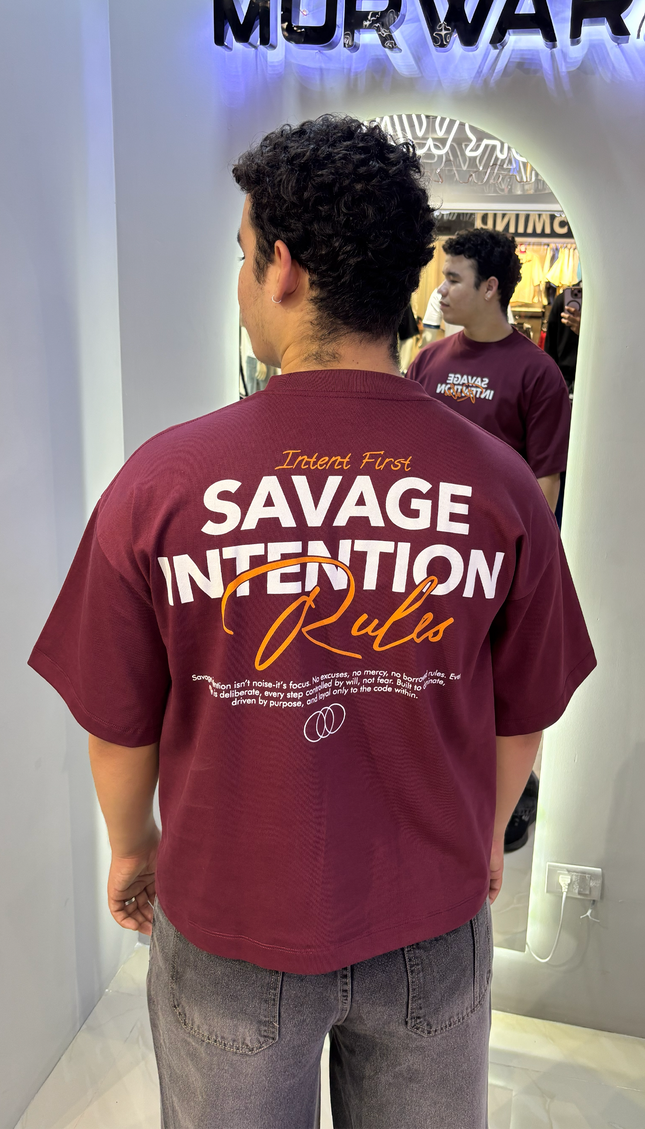 Polo Boxy Savage Guinda